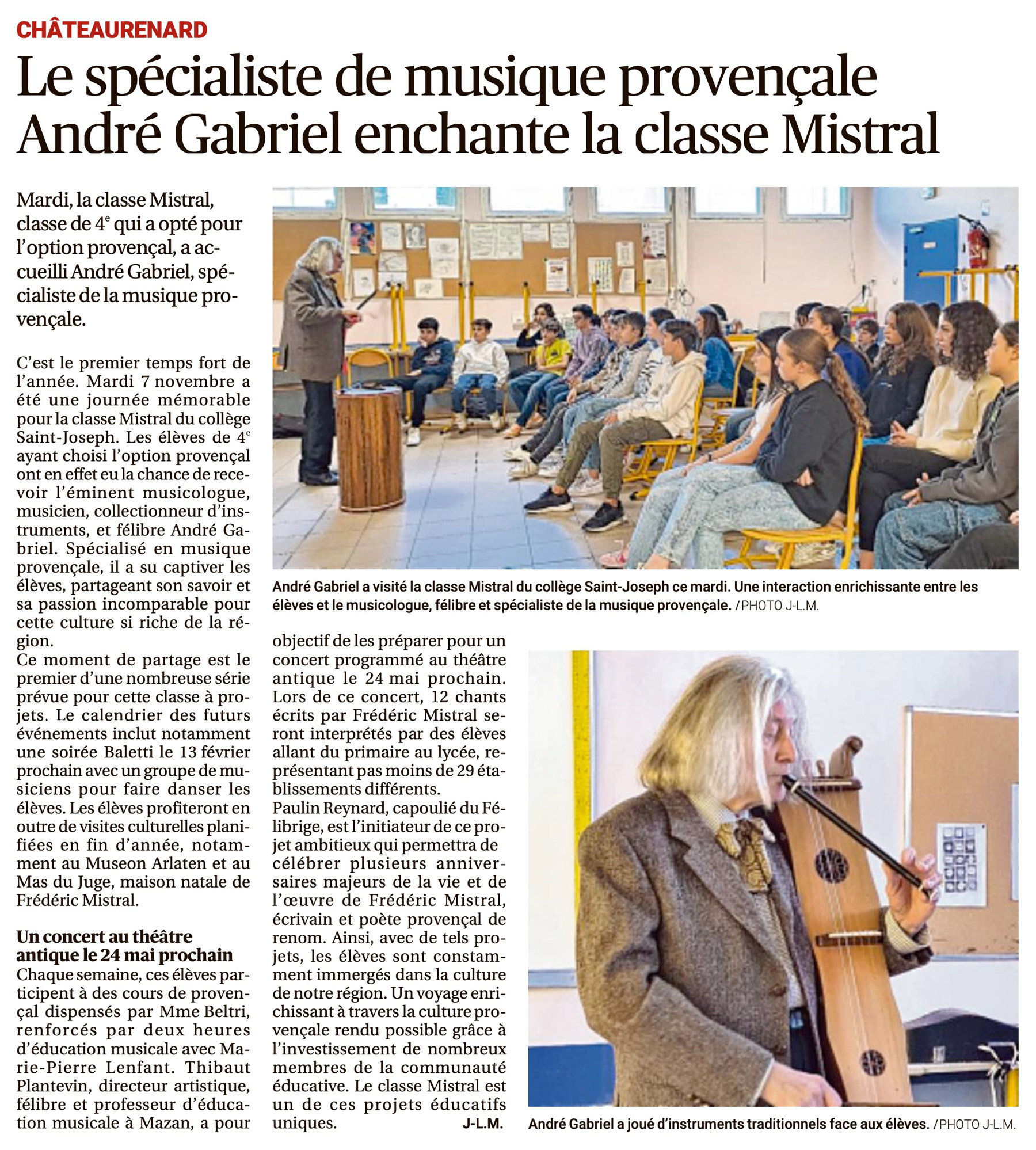 Article journal La Provence