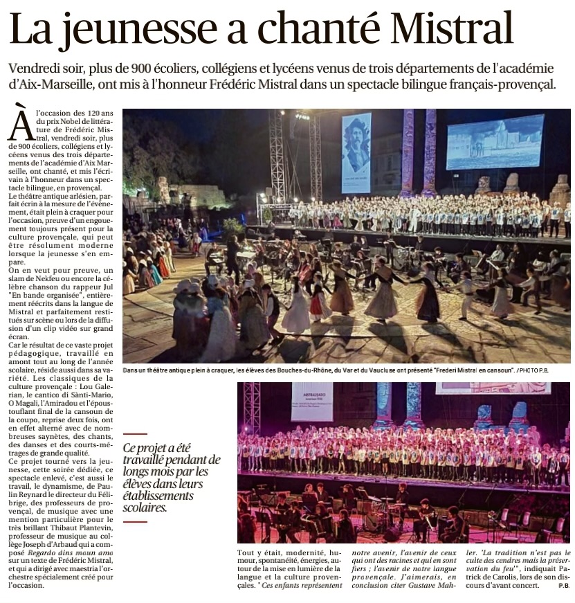 Article journal La Provence